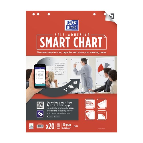 SMART FLIPCHART SELF ADHESIVE Scribzee Compatable 650x980mm